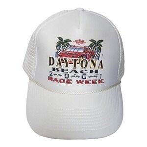 Vtg Daytona Beach Race Week 2001 Trucker Baseball Mesh Cap snapback